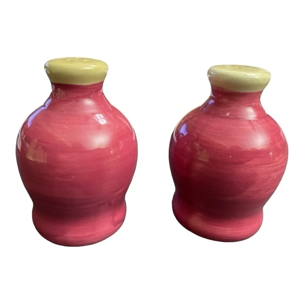 Vintage French Sale & Pepe Pink Jug Salt Pepper Shakers 3” Set